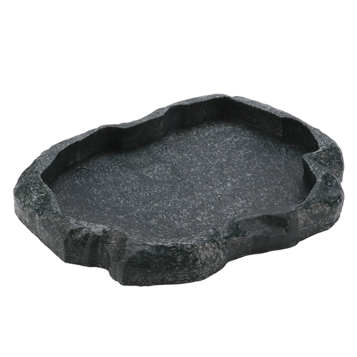 ABS Resin  Reptile Rock Food and Water Dish Feeder Bowl for Tortoise Lizard Reptile Feeder Lizard Feeder Reptile Bowl