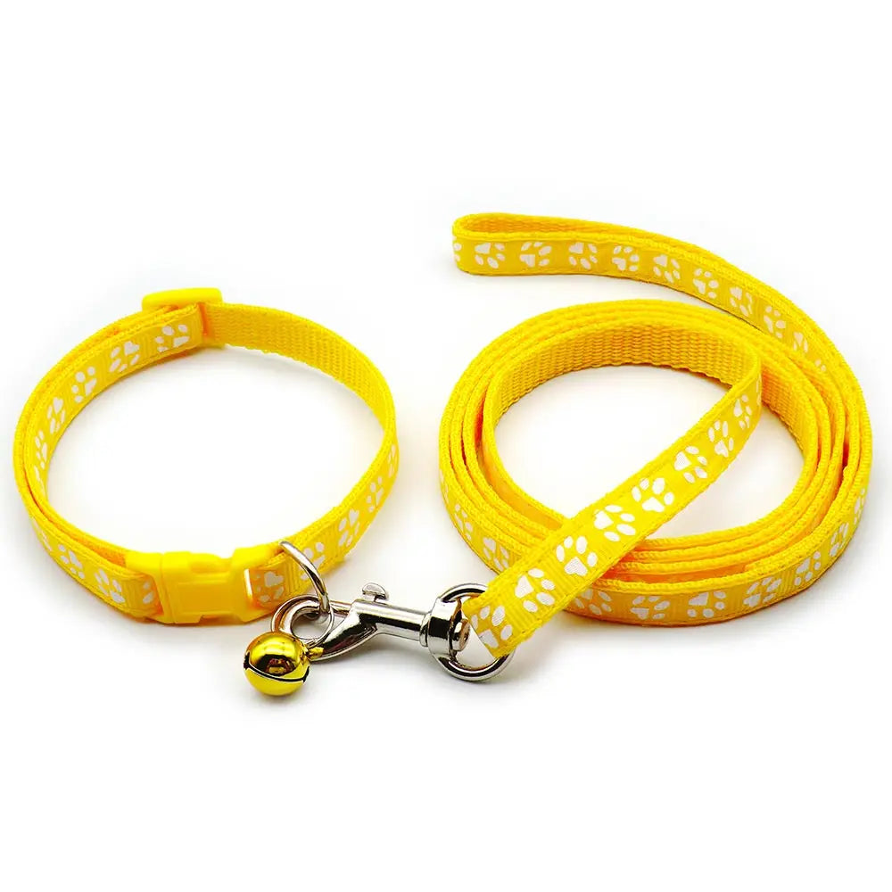 1pc Cute Dog Leash and Collar Set 1.2M for Puppy Cat Traction Rope Dog Collar Harness Durable Walking Pet Supplies Anti-lost