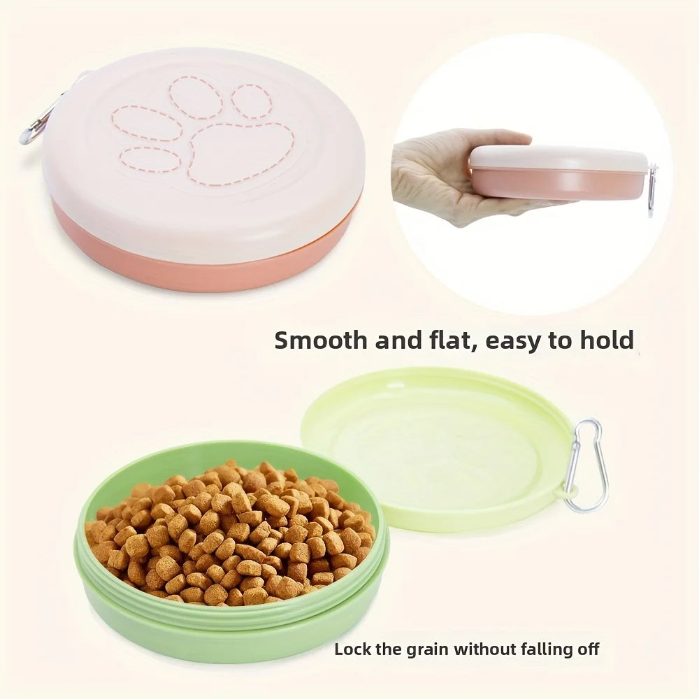 1pc Pet Travel Bowl Outdoor Pet Portable Dog Food Bowl Snack Box Multifunctional Dog Dog Training Snack Bag Pet Snacks Bag