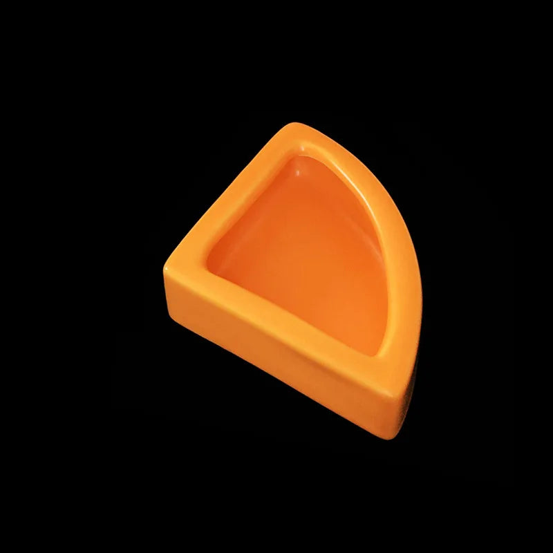 Reptile Water Food Bowl Worm Dish Ceramic Pet Bowls Anti-Escape Mini Reptile Mealworms Bowl for Lizard Bearded Dragon