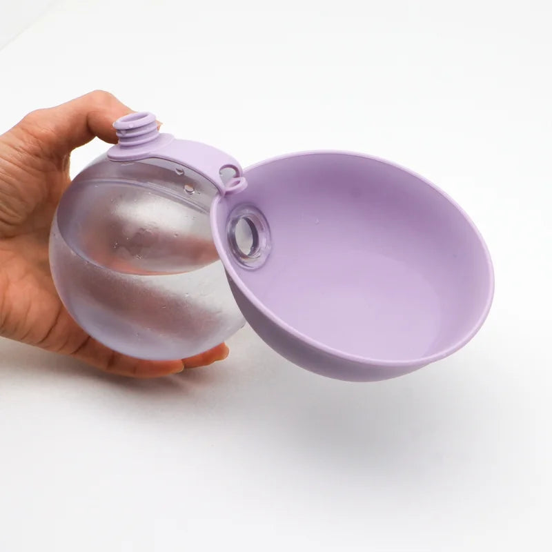 Pet Supplies Silicone Water Kettle Food Box Round Outdoor Water Cup Folding Portable Water Dispenser For Cats And Dogs Feeder