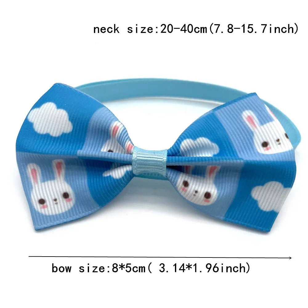 30/50pcs Pet Puppy Dog Bow Ties Easter Rabbit Style Small Dog Bow Tie Accessories Puppy Collars Adjustable Necktie Pet Supplies