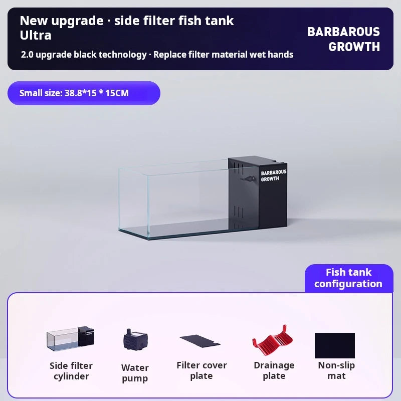Rectangular 220V aquarium made of eco-friendly acrylic and glass, suitable for aquatic use