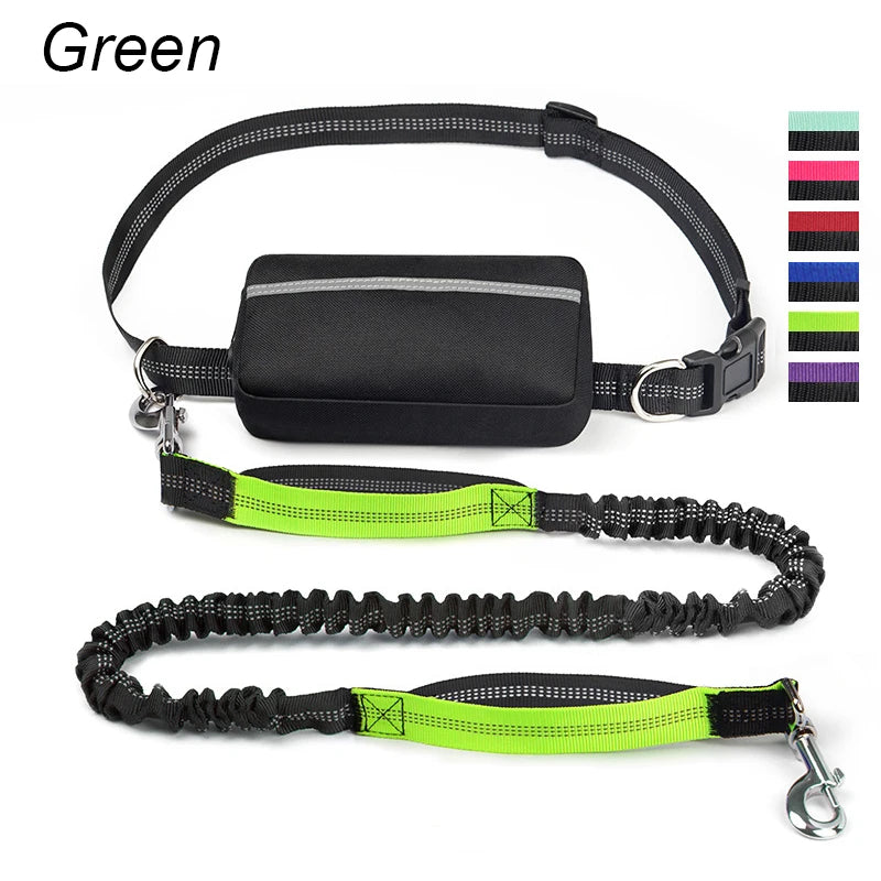 Multifunctional Sports Waist Bag Extended Hand Free Leash Adjustable for dog walking and leash pet running leash with waist bag