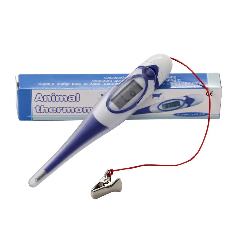 Professional Animal Digital Thermometer with Soft Probe Blue Digital Pet Dog Cat Veterinary Thermometer Waterproof Equipment