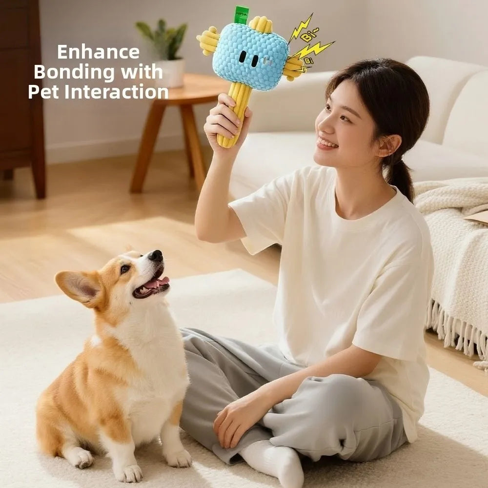 Pet Supplies Creative Hammer Dog Bite-resistant Soft Pet Squeaky Funny Wear-resistant Cleaning Tooth Chew Indoor Outdoor Use