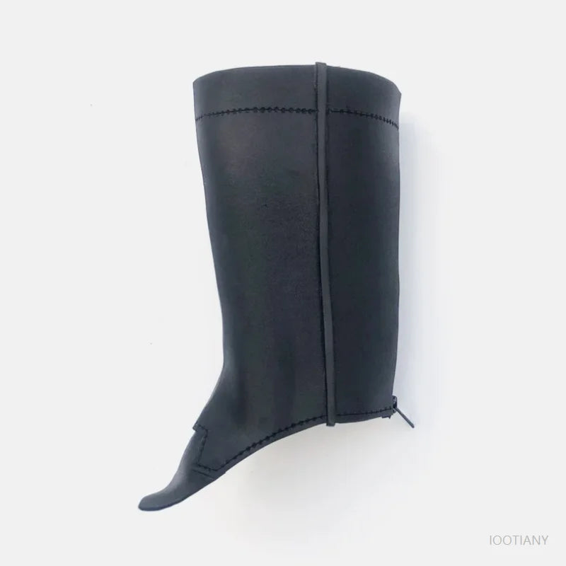 Equestrian Legging Durable Riding Boots Body Protection Medieval Viking Knight Cosplay Horse Equipment Riding Leather Shoe Cover