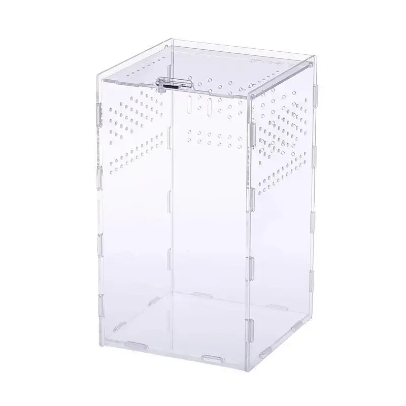 Reptile Terrarium Habitat Breeding Box Acrylic Transparent Reptiles Cage Nano Arboreal Tarantula Enclosure Dearded Dragon 파충류