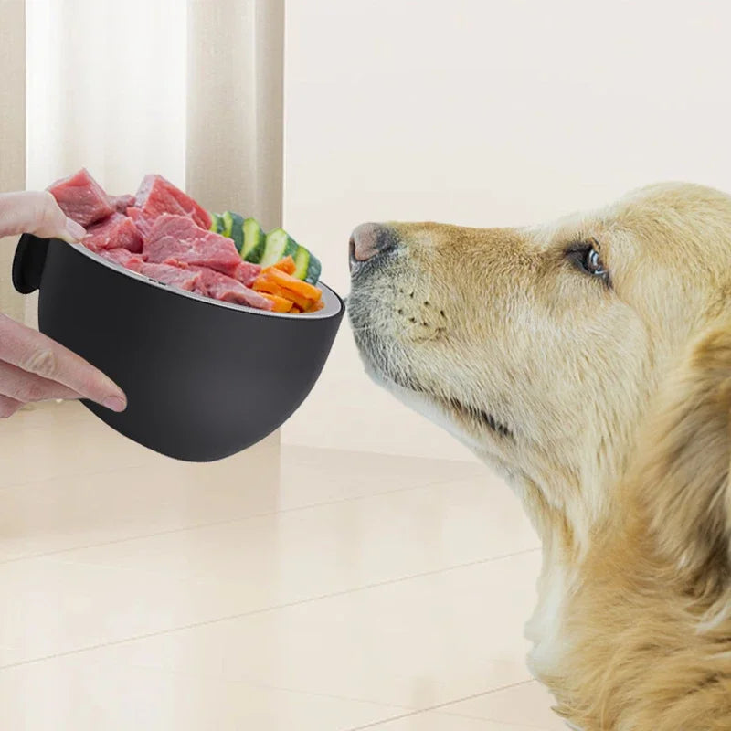 Stainless Steel Wall Mount Dog Bowl Anti Spill Magnetic Elevated Pet Food Bowl Fixed Mounted Cat Bowl Dishwasher Safe Hot Item