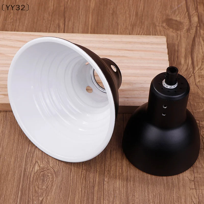 〔YY32〕Reptile Light Fixtures Animals Heat Lamp Protector Lampshade Shell Metal Supplies Reflector Dome Heating Habitat Lighting