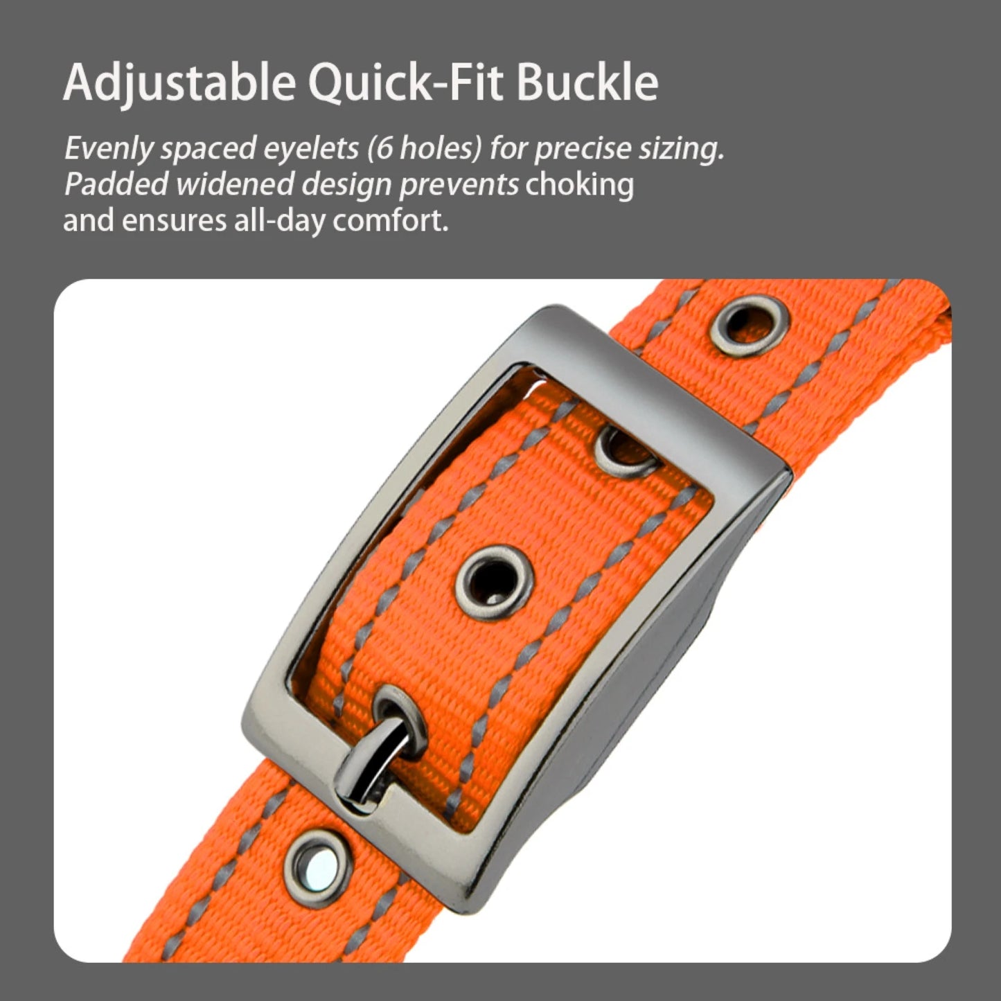 Dog Collar for Large Dogs Neoprene Padded and Adjustable Reflective Wide Heavy Duty Pet Collars with Durable Metal Belt Buckle