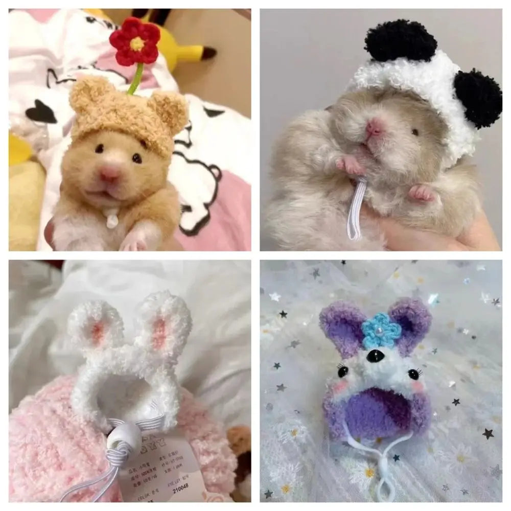 Fashion Pet Woolen Hat Mini Pet Supplies Doll Accessories Knitted Scarf Photo Props DIY Animal Doll Hat
