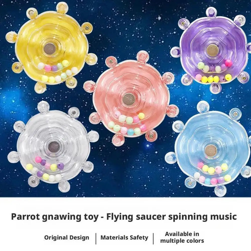 Parrot Toy Interactive Bird Cage Toy for Parrots Rotating Treat Dispenser for Mental Stimulation and Entertainment