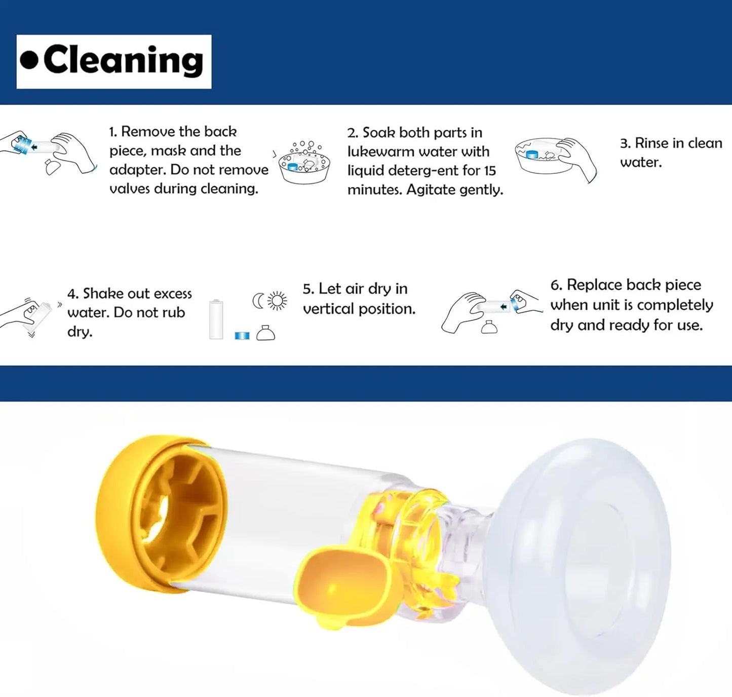 Pet free-space chamber, cat or dog nebulizer, handheld spacer for drug administration to pets(yellow)