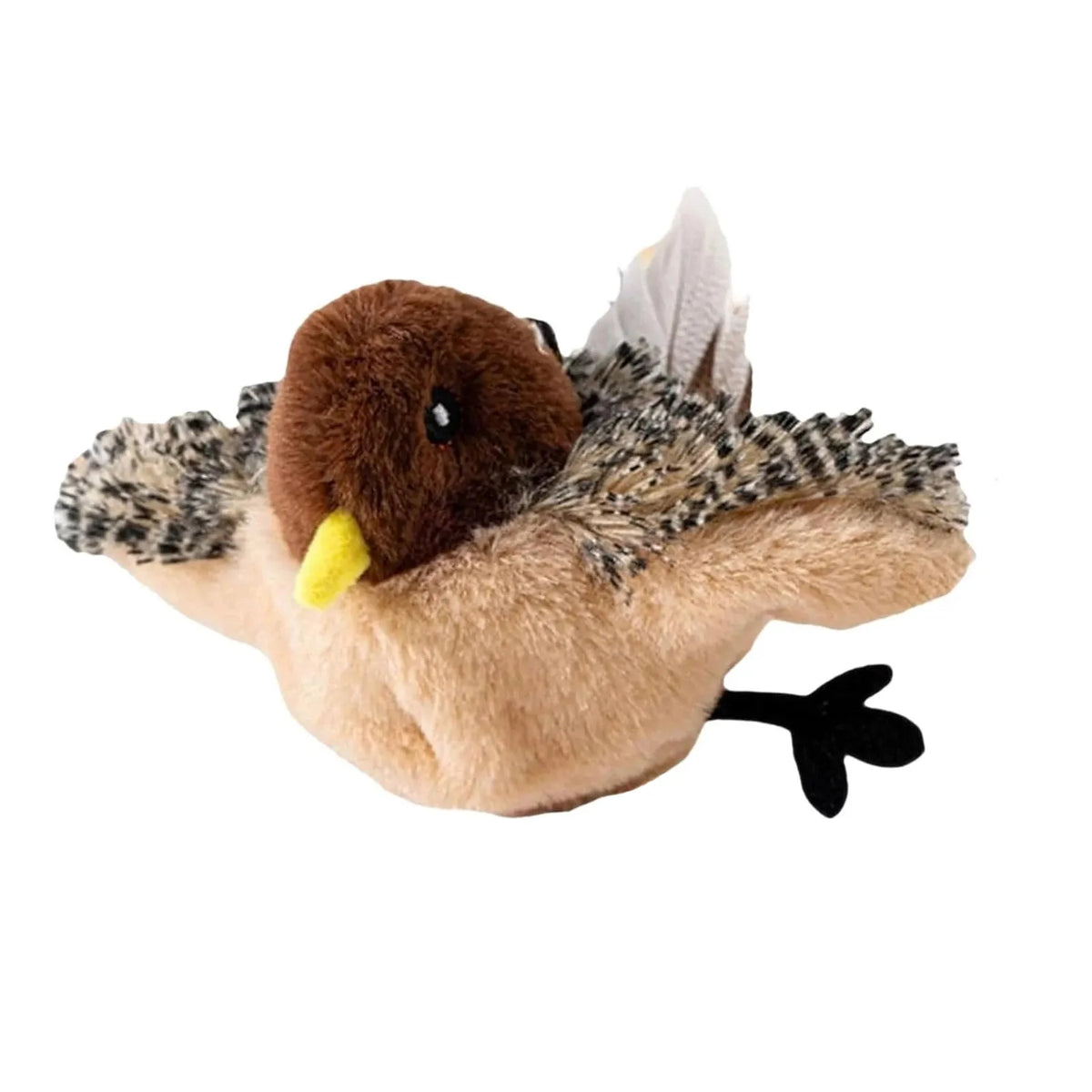 Interactive Cat Toys Flying Bird Cat Toy Flapping Wings Sparrow Toys Vivid Chirping Simulation Bird Interactive Cat Toy
