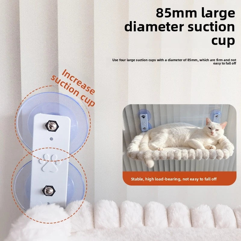 Large Wide Cat Window Bed Suction Cup Hanging Hammock for Cats Sunbathing Balcony Indoor Cat Furniture Pet Supplies