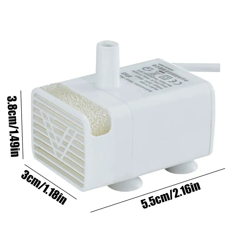 Cat Water Fountain Pump Water Pump Replacement Ultra Quiet Pet Dispenser Pump Cat Fountain Submersible Pump Pet Supplies