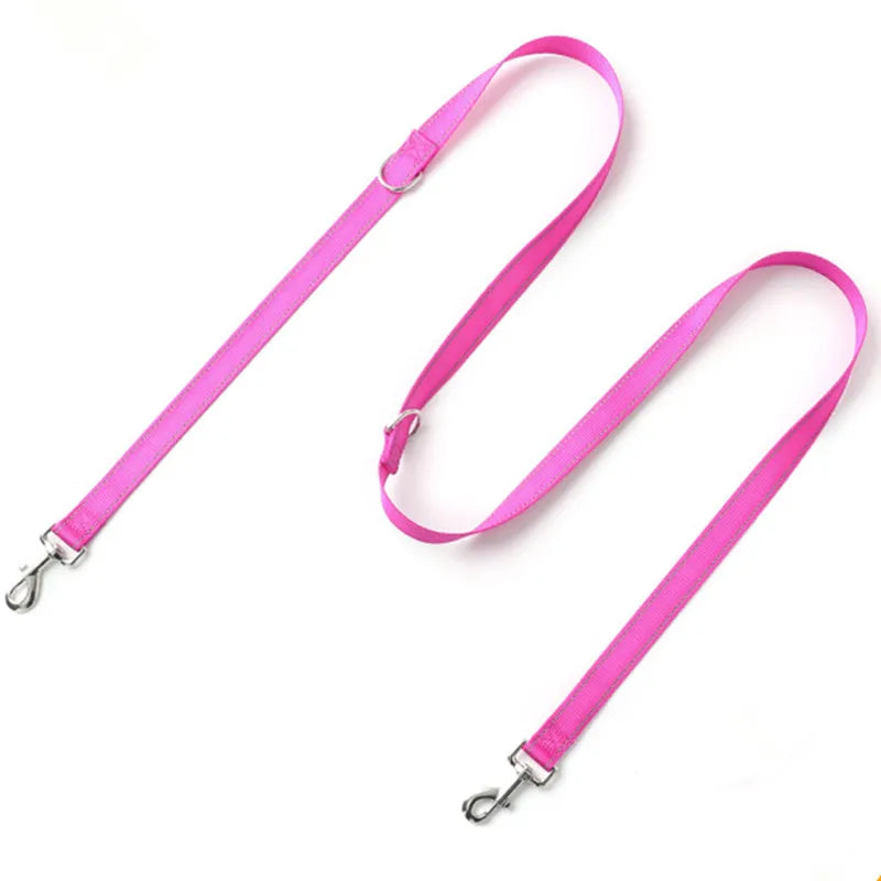 PawGuard Reflective Double Dog Leash Kit - Quick Release Dual Lead For Safe Two Dog Walks At Night