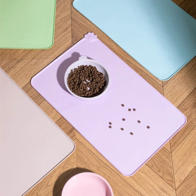 PawGuard Silicone Pet Feeding Mat Waterproof Non Slip Mess Free For Dogs And Cats Durable Easy Clean