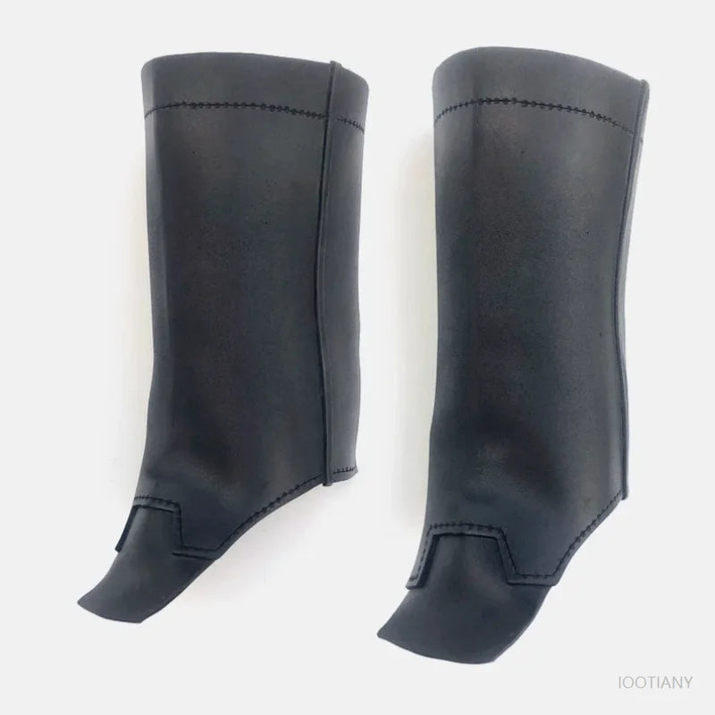 Equestrian Legging Durable Riding Boots Body Protection Medieval Viking Knight Cosplay Horse Equipment Riding Leather Shoe Cover