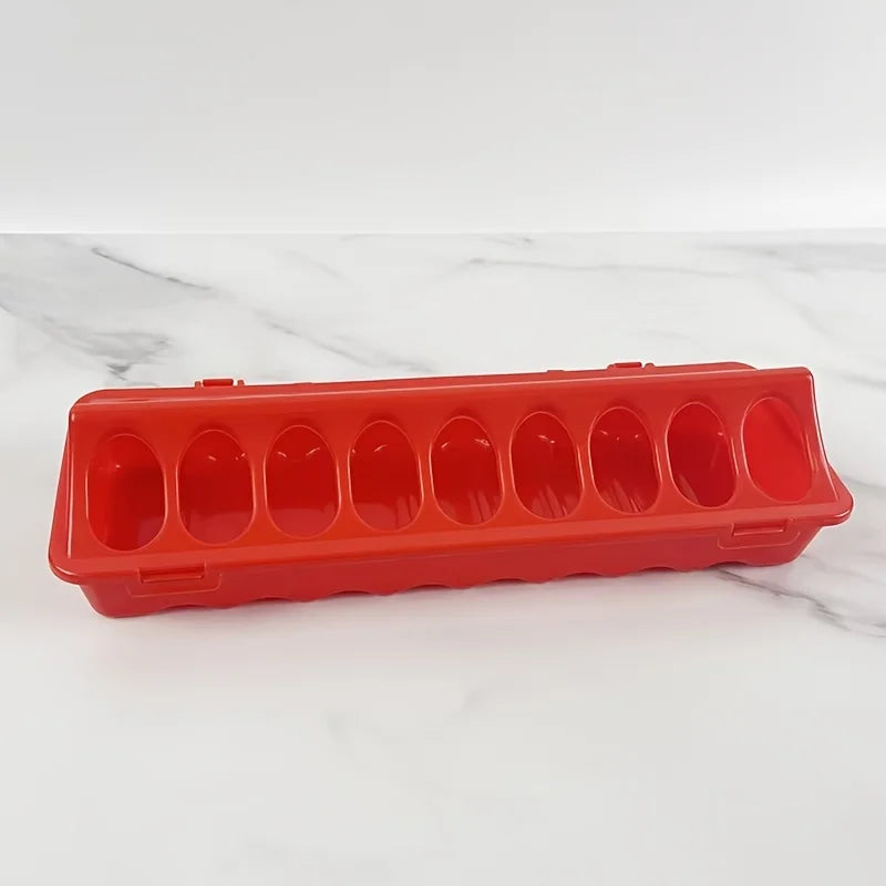 18 Hole Poultry Feeding Trough,Specially Designed for Chickens, Ducks,Geese and Other Poultry, Can Effectively Reduce Feed Waste