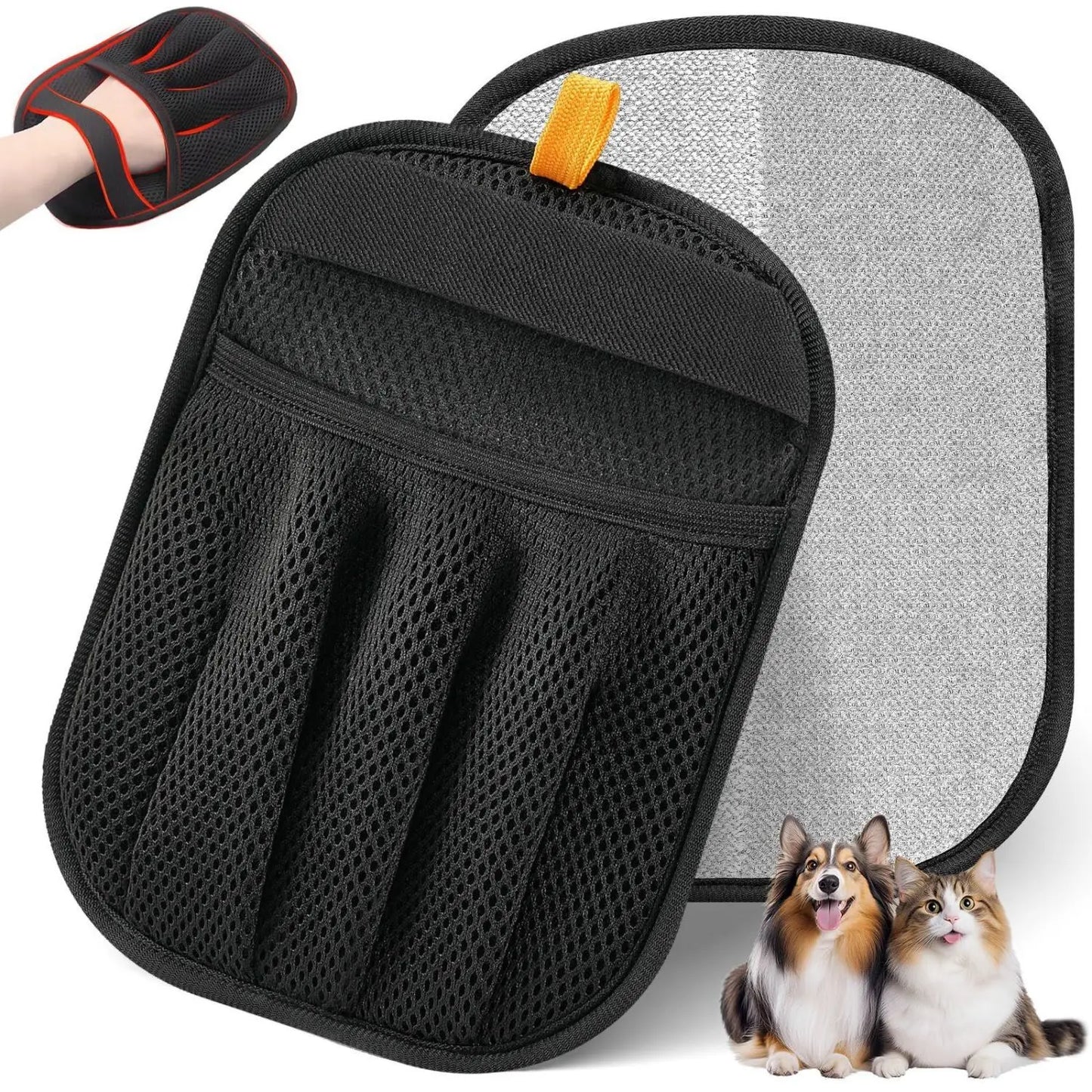 Upgraded Pet Hair Cleaning Removal Gloves Pet Grooming Finger Glove Reusable Sofa Carpets Cat Dog Hair Cleaning Tools