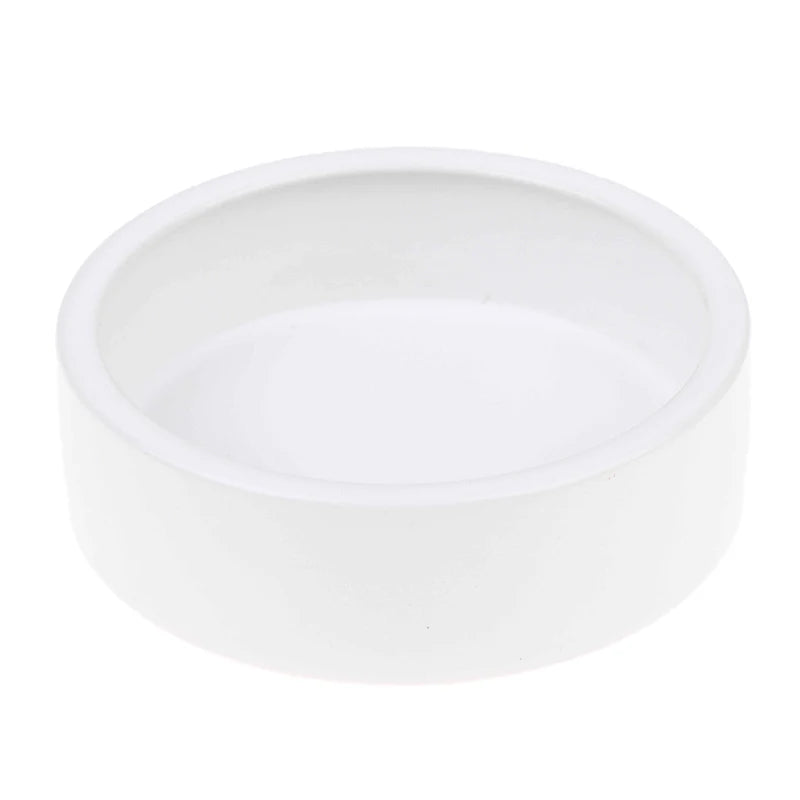 Reptile Food Bowl Anti-Escape Ceramic Feeder Dish Black White Reptile Water Bowl For Hermit Crab Gecko Chameleon Corn Snake