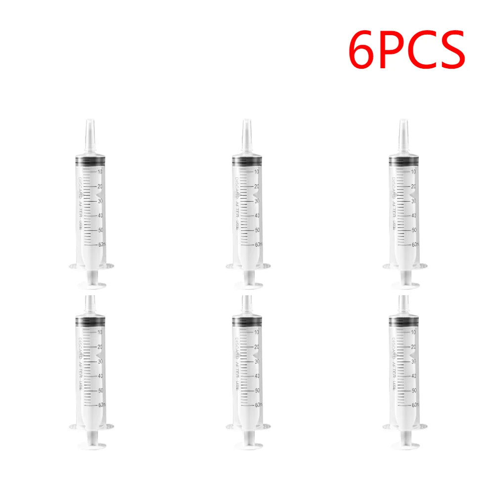 Reusable 60ML Plastic Nutritional Measuring Syringe Tool For Pet Feeder Sampling Without Needle Set Of 2 4 6 8 10 PCS