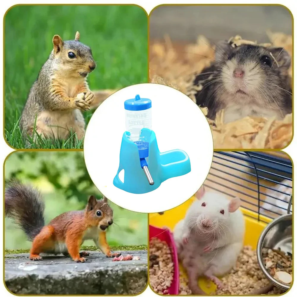 PetHaven Automatic Hamster Water Feeder 80ml Bottle And Food Dish Combo - Dual Hydration Solution For Small Pets