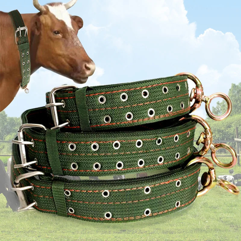 Strong Durable Belay Tie Adjustable Cattle Collar Hauling Livestock Canvas Belt Veterinary Equipment