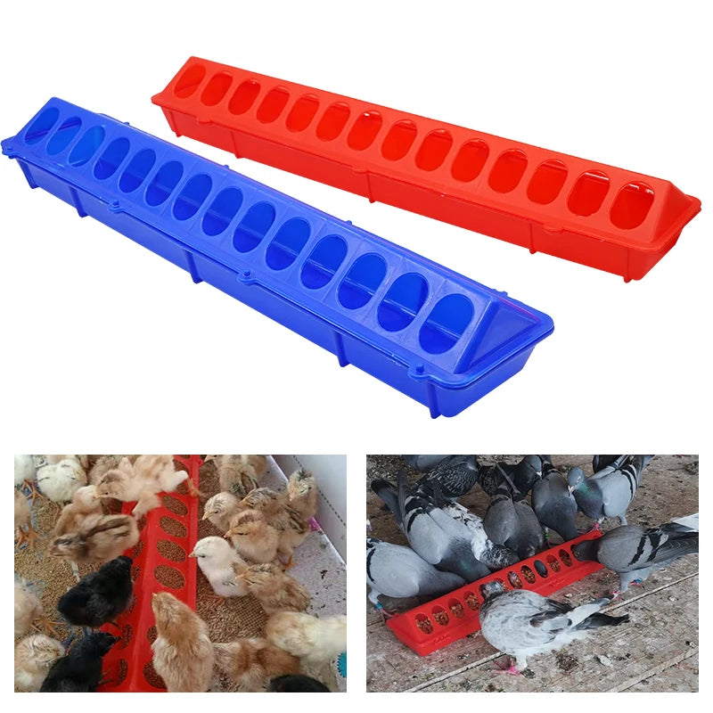 JIECARE Flip Top Poultry Feeder - 50cm Durable Trough