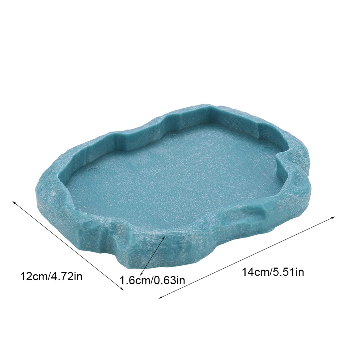 ABS Resin  Reptile Rock Food and Water Dish Feeder Bowl for Tortoise Lizard Lizard Feeder Reptile Bowl Reptile Feeder