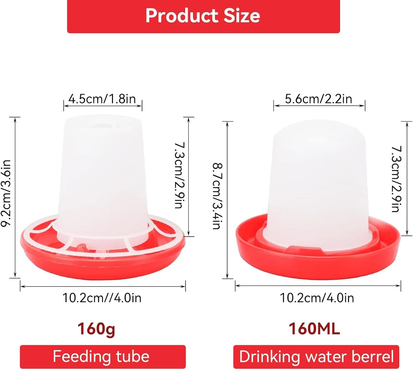 Poultry Mini Feeder And Waterer Water Food Dispenser Automatic Chicken Birds Chick Waterer Feeding Bucket Container Supply