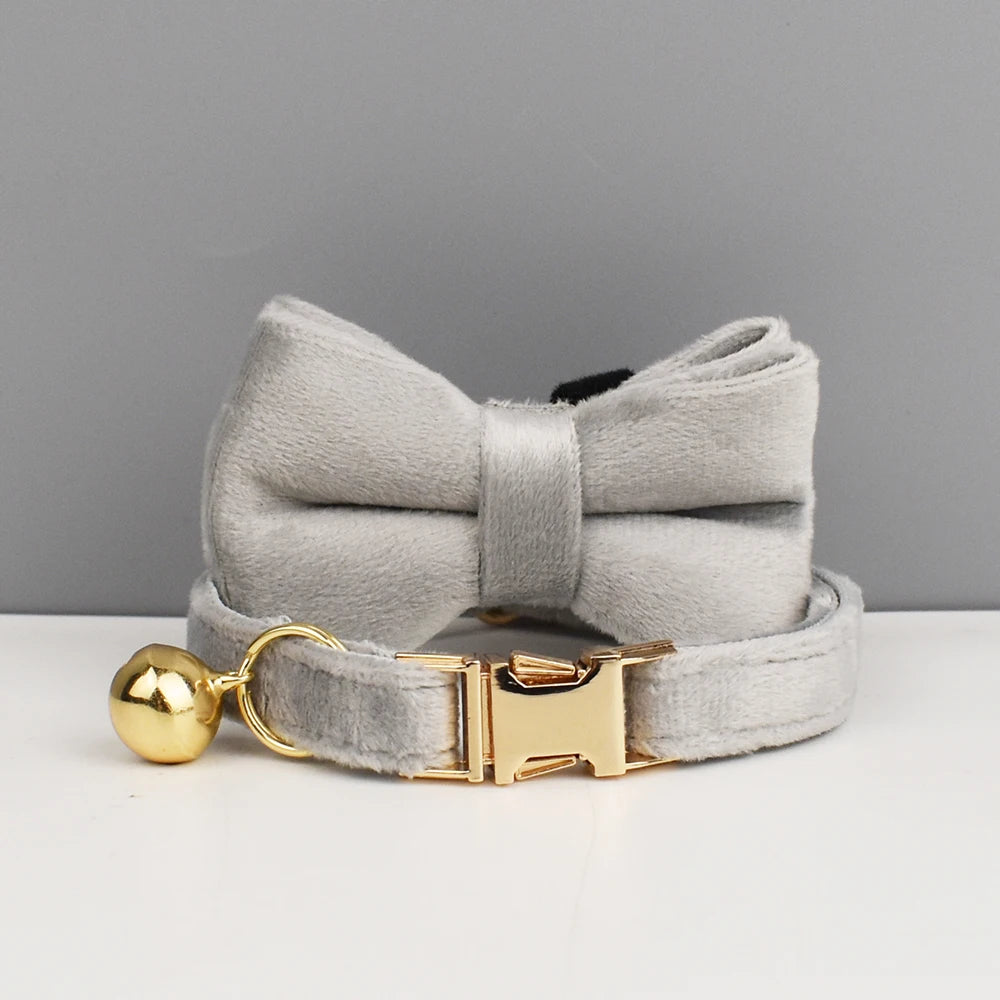 Title (SEO, ≤60 chars): Velvet Cat Collar With Bowknot And Breakaway Adjustable