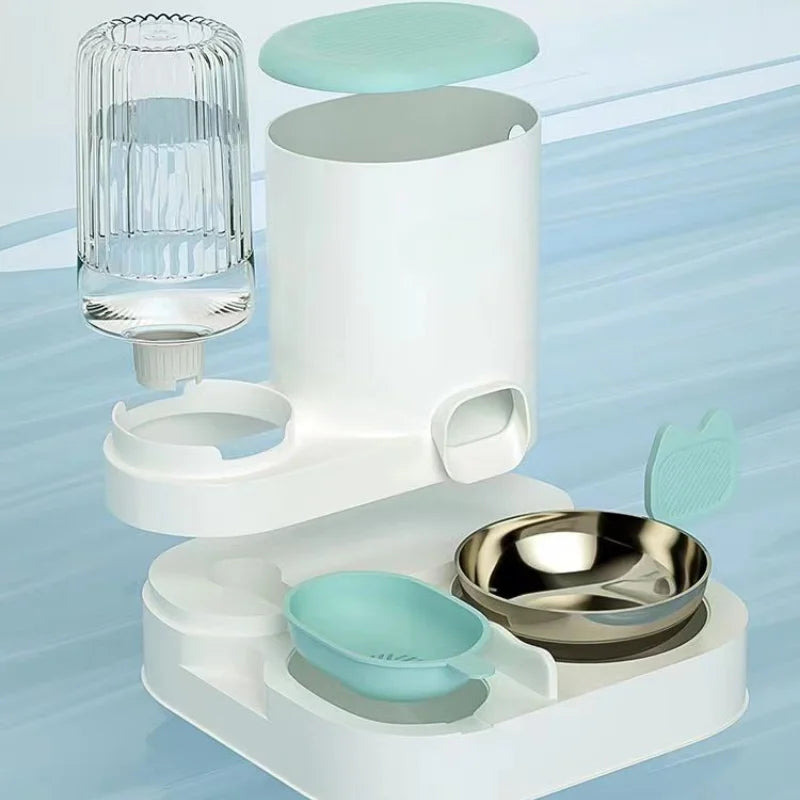 Automatic Cat Bowl Feeder & Water Dispenser