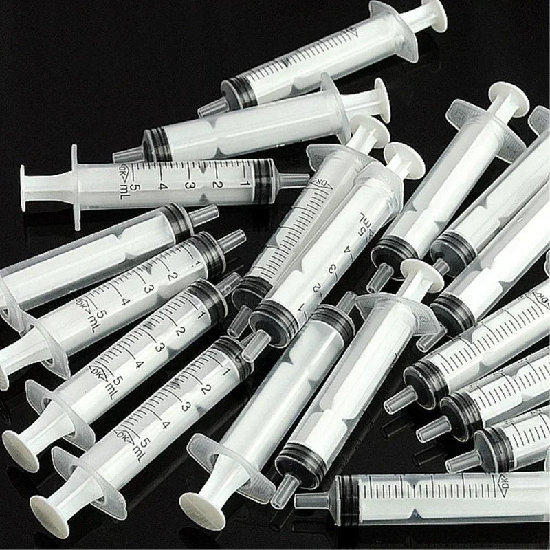 10pcs Disposable Plastic 5ml Injector Syringe No Needle for Lab Nutrient Measuring Small Pet Food Feeder (Without Needle) 2024