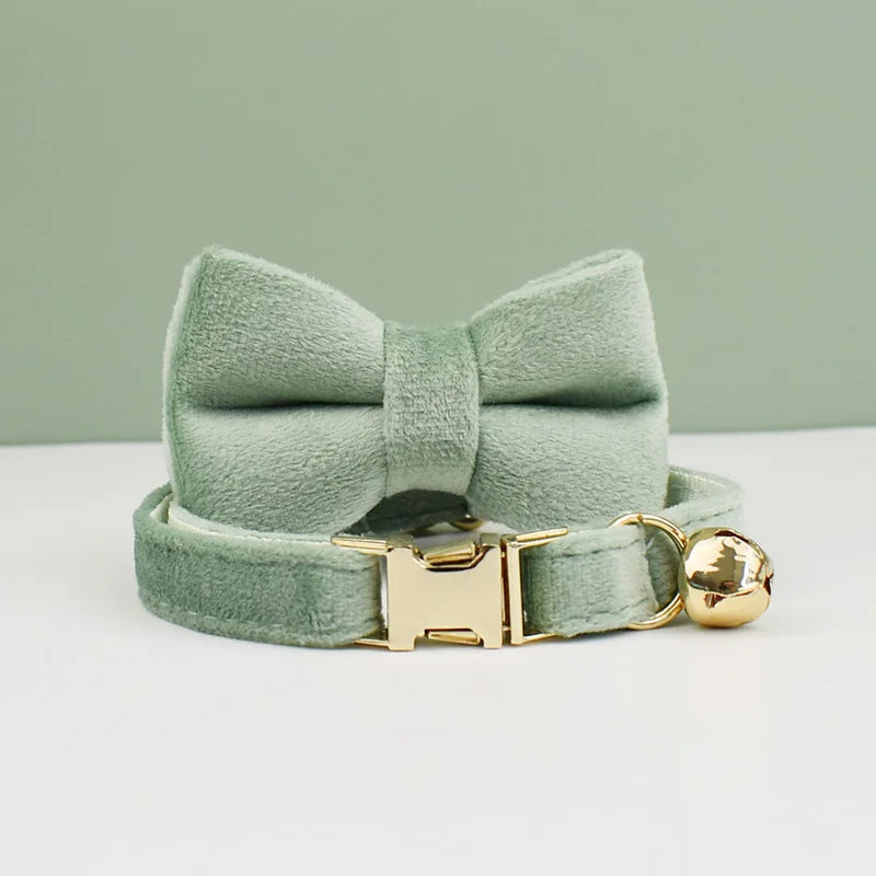 Title (SEO, ≤60 chars): Velvet Cat Collar With Bowknot And Breakaway Adjustable
