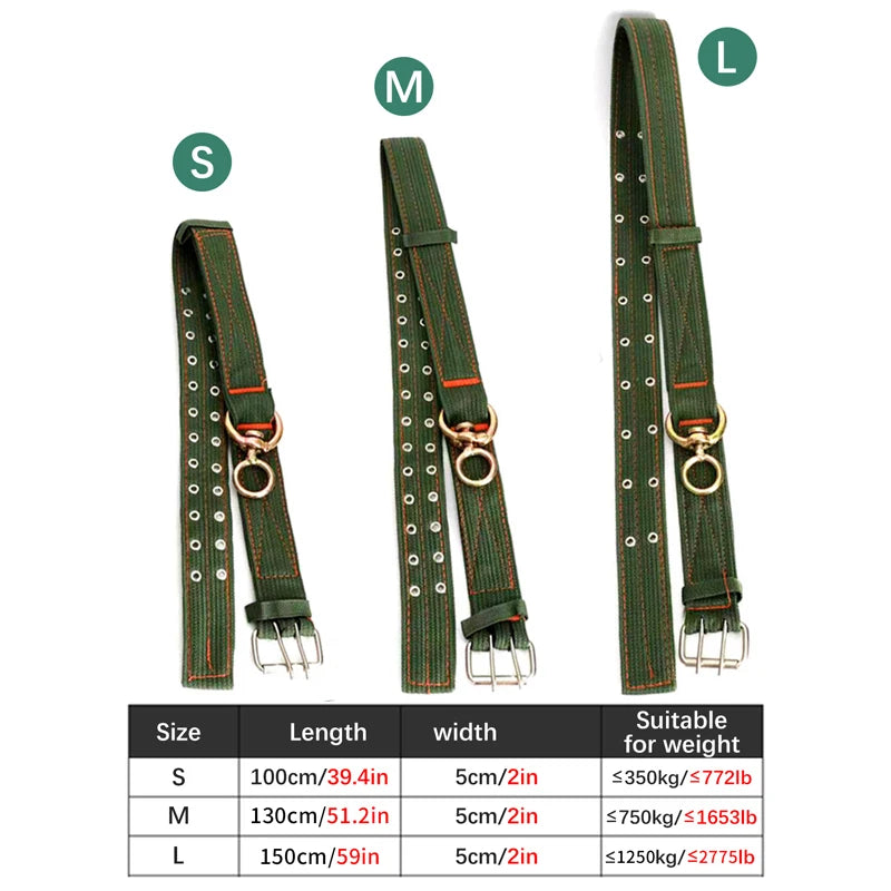 Strong Durable Belay Tie Adjustable Cattle Collar Hauling Livestock Canvas Belt Veterinary Equipment