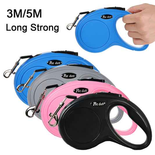 3m 5m Dog Leash Retractable Puppy Roulette For Small Medium Dogs Cats Lead Extending Traction Rope Chihuahua Outdoor Supplies