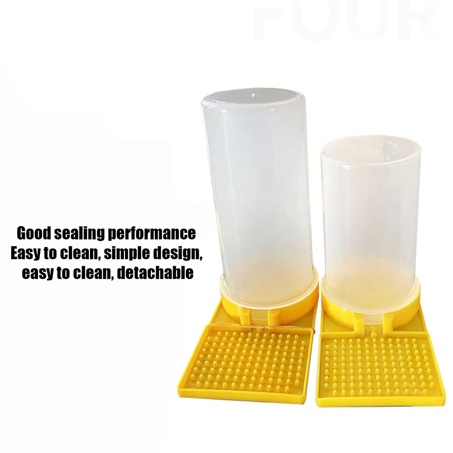 Poultry Feeder  Water Cup  Leakproof Large Capacity Clear Feeder Water Cup Feeding Container for Chicks Quail Bee Feeders