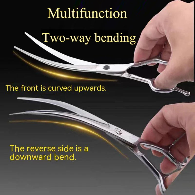 Pet Grooming Curved Scissors Set For Dogs Professional Trimming Bent Scissors Teddy Cutting Clippers