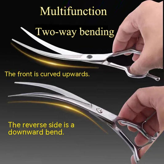 Pet Grooming Curved Scissors Set For Dogs Professional Trimming Bent Scissors Teddy Cutting Clippers