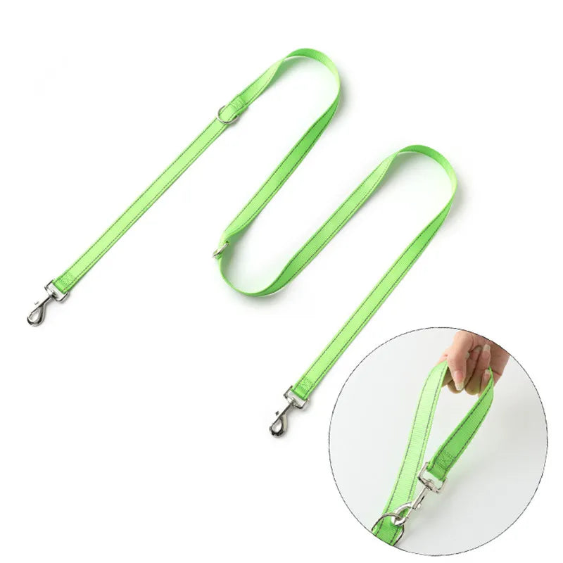 PawGuard Reflective Double Dog Leash Kit - Quick Release Dual Lead For Safe Two Dog Walks At Night