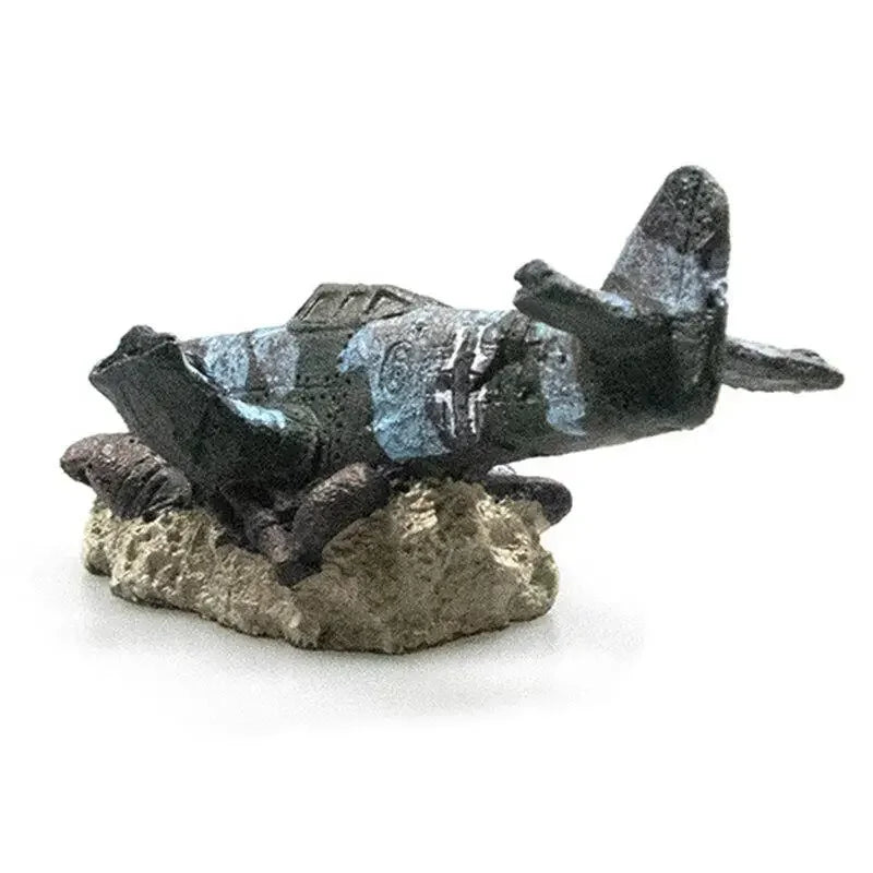 AquaForge Small Aircraft Shipwreck Aquarium Decor