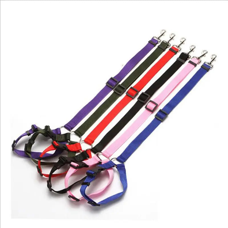 1PC Adjustable Pet Dog And Cat Seat Belt Safety Rope Car Headrest Restraint for Small Dogs Car Seat Belt Accessories