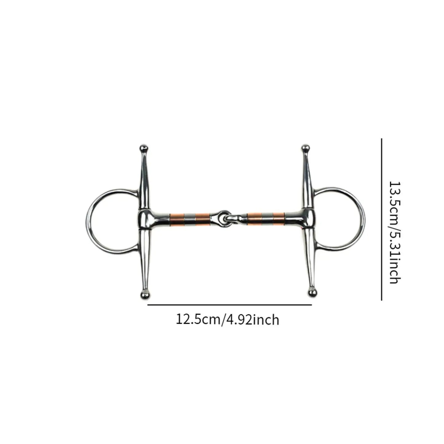 Stainless Steel Copper Mouth H Shape Horse Bit Snaffle For Stallion Chewing And Training 125mm Equestrian Riding