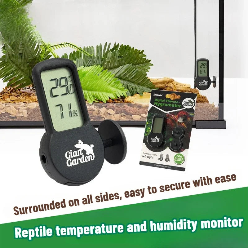 Reptile Hygrometer & Thermometer for Terrarium Gecko/Bearded Dragon/Frog/Tortoise Habitat Monitoring  reptile accessories