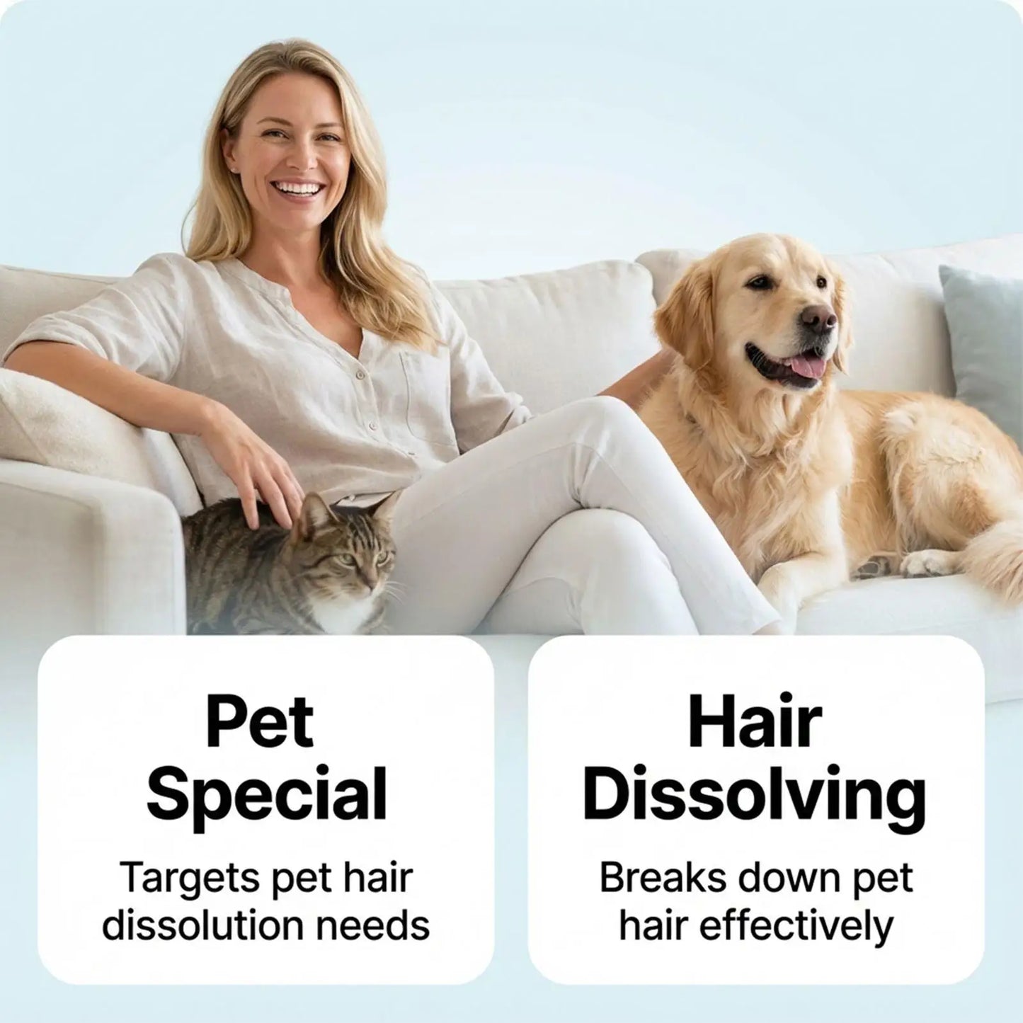 100g Pet Hair Dissolver Laundry Cleaner Washing Machine Hair Remover Detergent Additive Multipurpose Laundry Dog Hair Catch