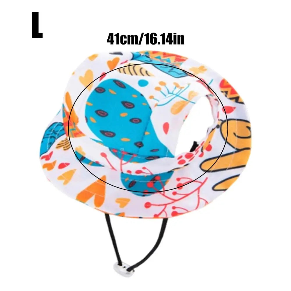 1PC Pet Sun Hat Adjustable Pet Sun Hat Cat Dog Breathable Dog Sunshade Hats Outdoor Travel Pet Fisherman Hat Sun Protection