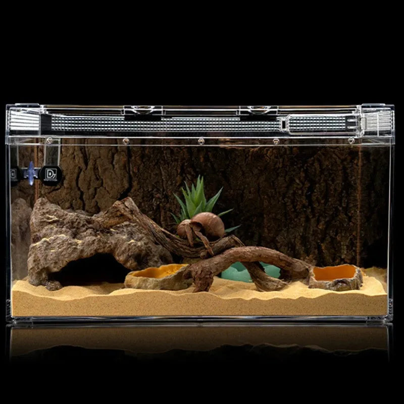 Lizard Snake Turtle Shelter Hide Rest Cave Resin Reptile Hide Cave Artificial Decoration Aquarium Landscaping Decors 도마뱀용품